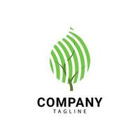 green plant logo which looks modern and trendy vector