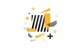 Modern and trendy geometric abstract background, in yellow and black. vector