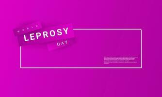 World Leprosy day background is purple in color with a modern design style vector