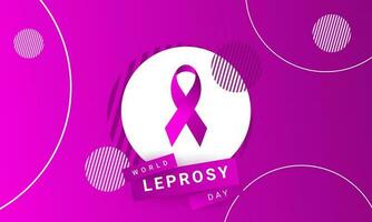 World Leprosy day background is purple in color with a modern design style vector