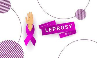 World Leprosy day background is purple in color with a modern design style vector