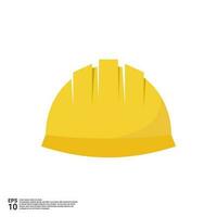 Yellow project helmet illustration in flat design style vector