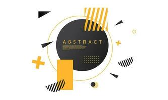 Modern and trendy geometric abstract background, in yellow and black. vector