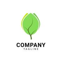 green plant logo which looks modern and trendy vector