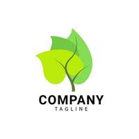 green plant logo which looks modern and trendy vector