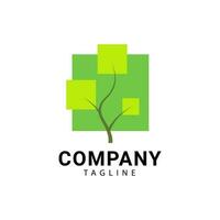 green plant logo which looks modern and trendy vector