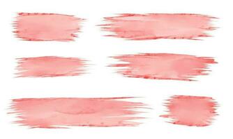 pink watercolor brush on white background vector