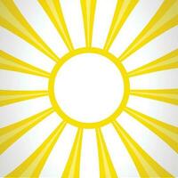 Yellow sunburst pattern background with middle badge, rays, radial, summer banner, vector illustration