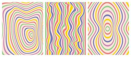 Vector illustration of cute colourful modern wavy liquefy seamless pattern of abstract fluid lines in the style of wallpaper cover template.