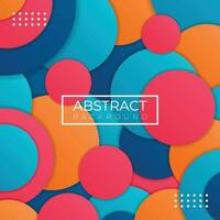 Vector illustration of abstract colourful circle modern graphic design template overlapping shapes