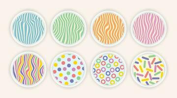 Cute vector illustration of seamless football, wavy liquefy shape, colourful circle pattern art or texture badge design