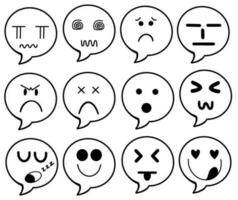 emoji emotion element vector set illustration