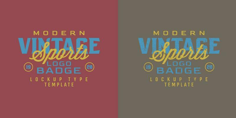 Modern vintage sports logo badge design