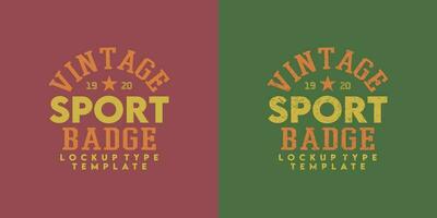 Vintage sport badge logo design vector