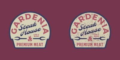 dos logos para un restaurante llamado cardióla asador vector