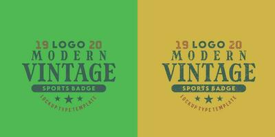 Logo modern vintage badge design sport vector
