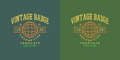 Vintage badge retro design template vector