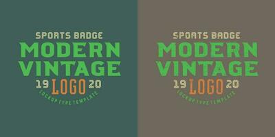 Modern vintage sports logo badge design vector
