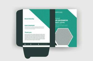 Modern and creative corporate business file folder design template vector