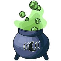 Witch cauldron. Witchcraft and Magic. Vector. vector