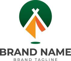 camping navigation logo vector