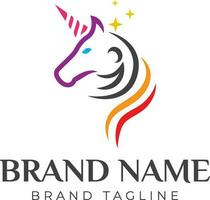 unicorn dream logo vector