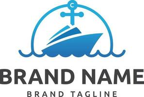 simple yacht logo vector