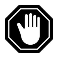 Stop Vector Glyph Icon For Personal And Commercial Use.