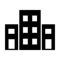 Office Building Vector Glyph Icon For Personal And Commercial Use.