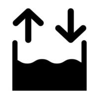 Tides Vector Glyph Icon For Personal And Commercial Use.