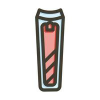 Nail Clipper Thick Line Filled Colors For Personal And Commercial Use. vector