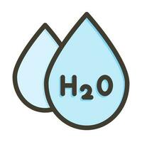 H2o Thick Line Filled Colors For Personal And Commercial Use. vector