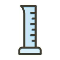 Graduated Cylinder Thick Line Filled Colors For Personal And Commercial Use. vector