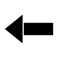 Left Arrow Vector Glyph Icon Design