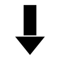 Down Arrow Vector Glyph Icon Design