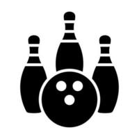 Bowling Vector Glyph Icon Design