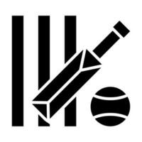 Cricket Vector Glyph Icon Design