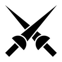 Fencing Vector Glyph Icon Design