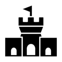 Sand Castle Vector Glyph Icon Design