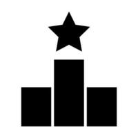 Podium Vector Glyph Icon Design