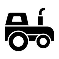 Toy Tractor Vector Glyph Icon Design