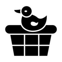 Toy Basket Vector Glyph Icon Design