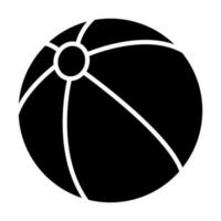 Beach Ball Vector Glyph Icon Design