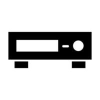 Dvd Player Vector Glyph Icon Design