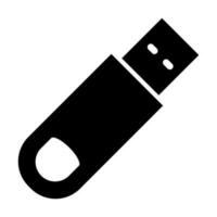 Usb Cable Vector Glyph Icon Design