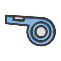 Whistle Vector Thick Line Filled Colors Icon Design