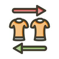 Substitution Vector Thick Line Filled Colors Icon Design