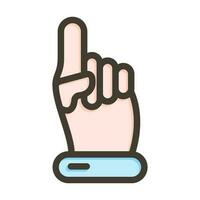 Foam Hand Vector Thick Line Filled Colors Icon Design