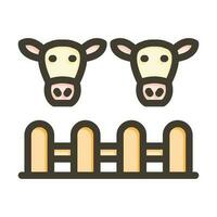 Livestock Farming Vector Thick Line Filled Colors Icon Design