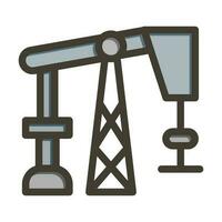 Fossil Fuel Vector Thick Line Filled Colors Icon Design